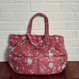 cutest floral knitting / diaper bag!